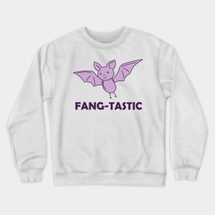 FANG-TASTIC Bat Pun Crewneck Sweatshirt